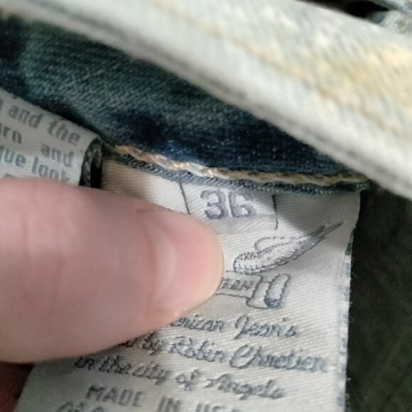 Robin's Jean Distressed Shorts Sz 36 Fits 35 Acid Wash Studded Grunge Opium - Picture 4 of 6